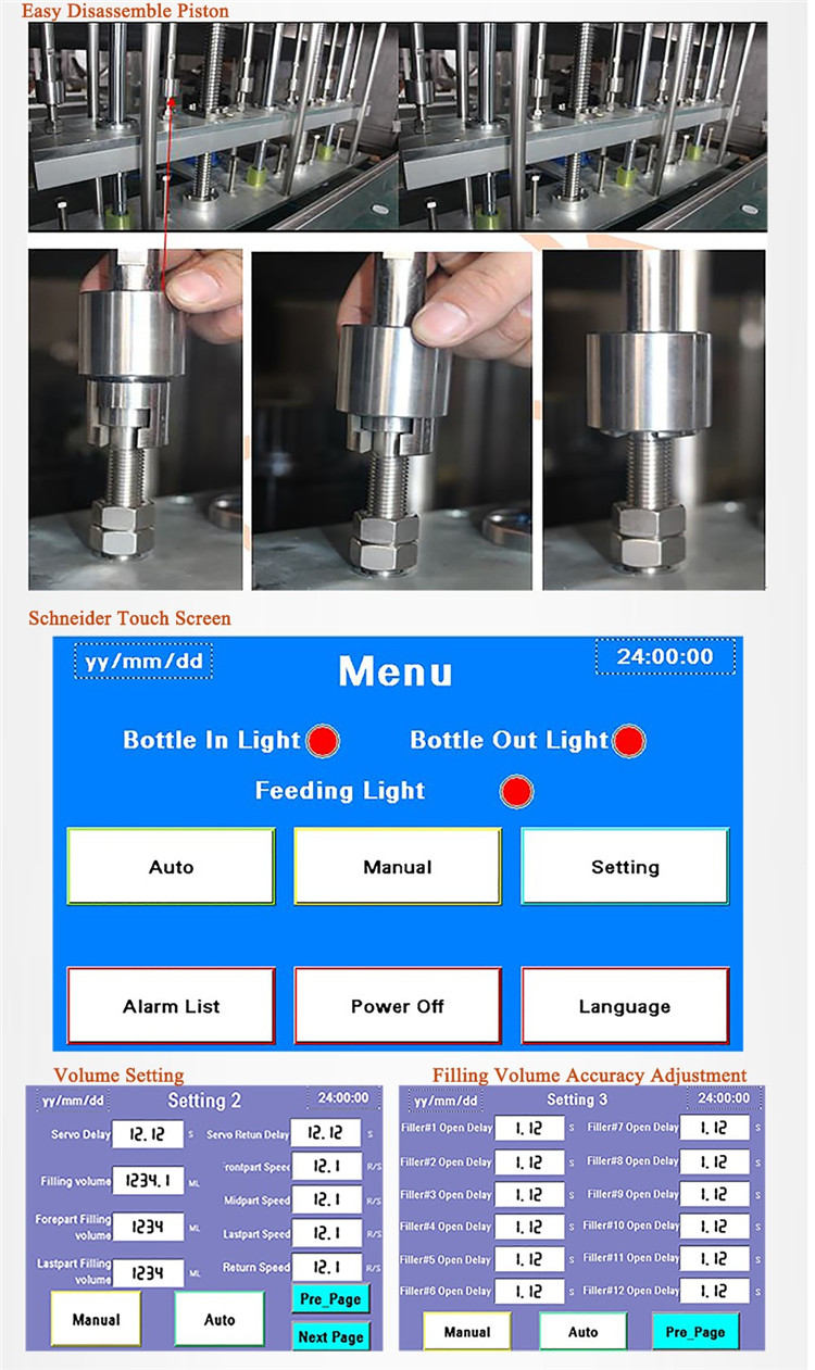 Imbottigliatrice automatica servomotore 6