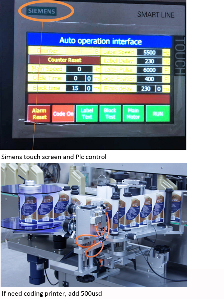 Prezzo della macchina automatica per etichette a doppia faccia bottiglia