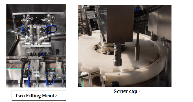 Riempitrice e tappatrice liquida per bottiglia di sciroppo KPGX-1