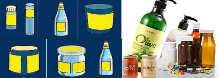 Etichettatrice automatica verticale a contenitore tondo di tipo T.