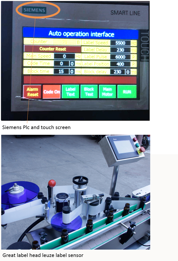 Etichettatrice automatica per bottiglie rotonde