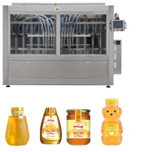 Linea di etichettatrici per tappatura di riempimento liquido ad alta viscosità ad alta viscosità, tipo pistone servo